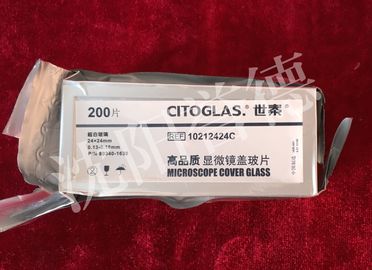 중국 높은 투명한 조직학 소모품, 현미경 유리 슬라이드 및 Coverslips 24mm × 24mm 협력 업체